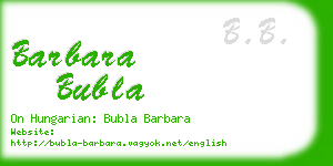 barbara bubla business card